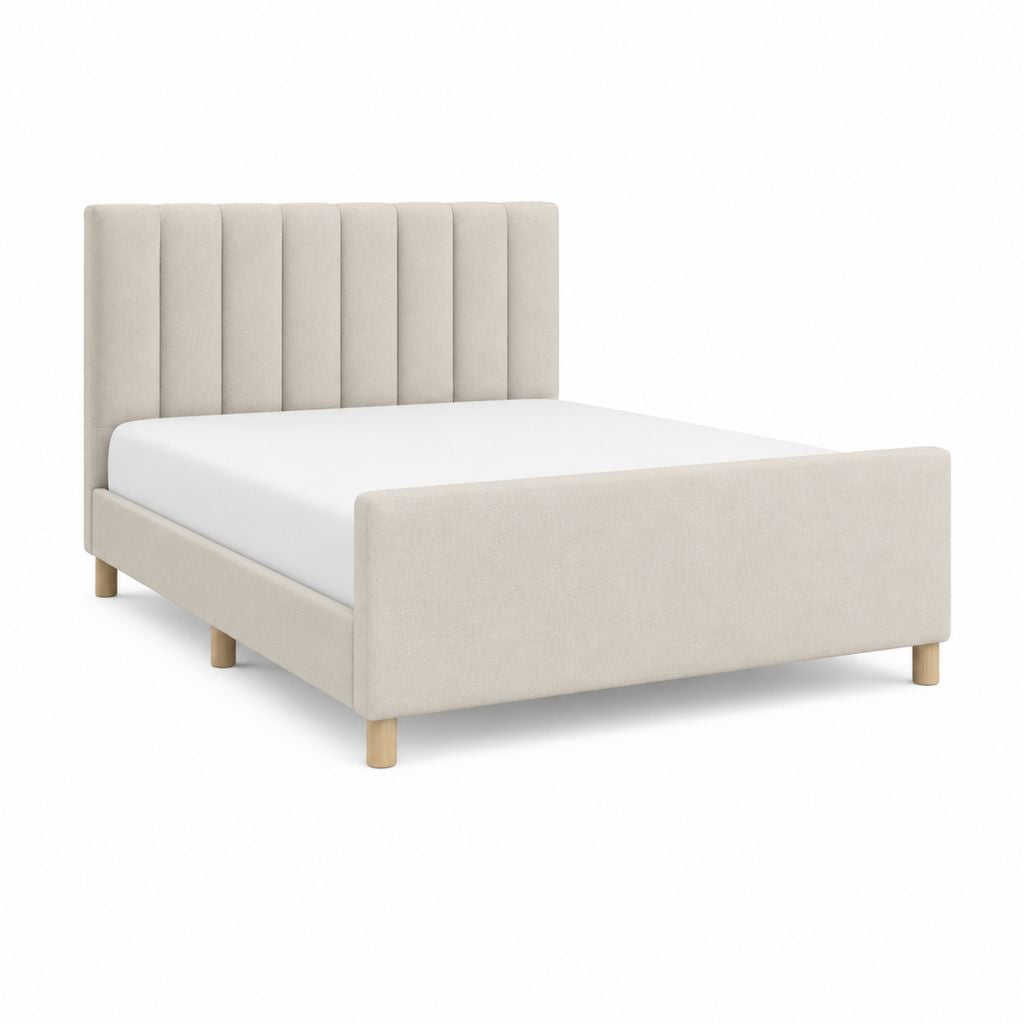 Polsterbett Doppelbett Beige Polyester Rechteckig 160 x 200 cm