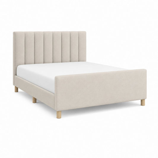 Polsterbett Doppelbett Beige Polyester Rechteckig 160 x 200 cm