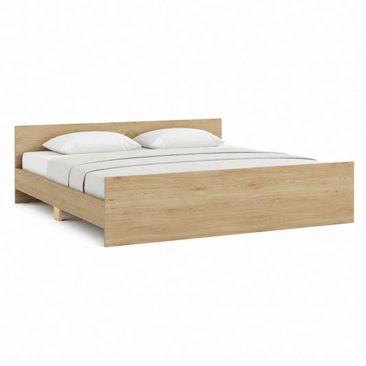 Doppelbett Bettgestell Eiche hell Spanplatte rechteckig 180 x 200 cm