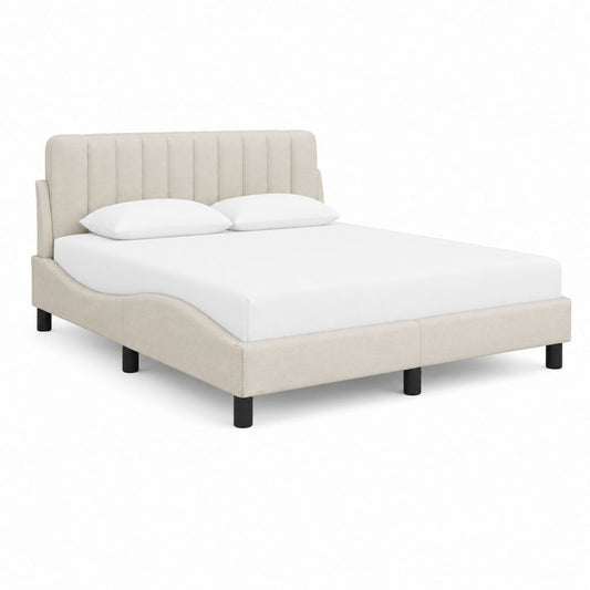 Polsterbett Doppelbett Beige Polyester Rechteckig 180 x 200 cm